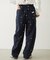 EMBROIDERED ROSE SWEAT WIDE PANTS