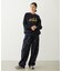 EMBROIDERED ROSE SWEAT WIDE PANTS