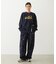 EMBROIDERED ROSE SWEAT WIDE PANTS