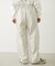 EMBROIDERED ROSE SWEAT WIDE PANTS