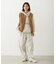 EMBROIDERED ROSE SWEAT WIDE PANTS