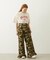FRILL HEM CAMO PANTS