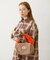 CHERRY QUILTED FUR HANDLE BAG