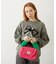 CHERRY QUILTED FUR HANDLE BAG