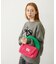 CHERRY QUILTED FUR HANDLE BAG