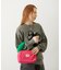 CHERRY QUILTED FUR HANDLE BAG