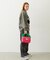 CHERRY QUILTED FUR HANDLE BAG