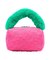 CHERRY QUILTED FUR HANDLE BAG