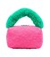 CHERRY QUILTED FUR HANDLE BAG