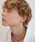Color Pearl 3way Kahki-Graysh Perple Earring / Single