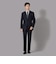 ダーバン D'URBAN チェルッティ ネイビーカスリスーツ(総裏)(サイドベンツ)
