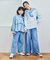 VIVIAN BLUE(ヴィヴィアンブルー)【キッズ】デニム刺繍ワイドパンツ