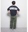 Refurbish(リファービッシュ)バックプリントフットボール切り替えTシャツ