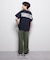 Refurbish(リファービッシュ)バックプリントフットボール切り替えTシャツ