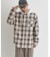 BACK NUMBER(バックナンバー)フード付きチェックシャツ