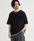 Refurbish(リファービッシュ)袖バイカラー配色ジャガードニットＴシャツ