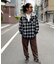 BACK NUMBER(バックナンバー)【メンズ】【店舗で人気】【ユニセックス】フード付きオーバーサイズチェックネルシャツ(大人カジュアル)