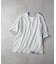 PLUS ONE(プラスワン)【メンズ】【接触冷感】ハイゲージダブルフェイス配色半袖Tシャツ