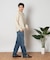 BACK NUMBER(バックナンバー)「BritishWool」l畔編みクルーネックニット