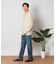 BACK NUMBER(バックナンバー)「BritishWool」l畔編みクルーネックニット