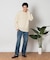 BACK NUMBER(バックナンバー)「BritishWool」l畔編みクルーネックニット
