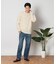 BACK NUMBER(バックナンバー)「BritishWool」l畔編みクルーネックニット