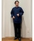 BACK NUMBER(バックナンバー)「BritishWool」l畔編みクルーネックニット