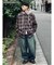 BACK NUMBER(バックナンバー)【メンズ】【人気アイテム】ウエストイージーバギージーンズ（ウエストゴム・楽に穿ける・ワイドシルエット）
