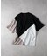 BACK NUMBER(バックナンバー)【メンズ】ジョーゼット斜め切替えデザインTシャツ