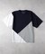 BACK NUMBER(バックナンバー)【メンズ】ジョーゼット斜め切替えデザインTシャツ