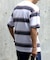 BACK NUMBER(バックナンバー)【メンズ】ボーダーニットポケット半袖Tシャツ