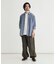 PLUS ONE(プラスワン)シャンブレー七分袖シャツ
