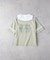 VIVIAN BLUE(ヴィヴィアンブルー)【キッズ】肩あきフロッキープリントTシャツ