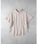 HONEYSUCKLE ROSE(ハニーサックルローズ)【レディース】【すっきり見え】リネン混半袖シャツ (着丈長め/お尻が隠れる/体型カバー/寒暖差対策）