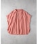 HONEYSUCKLE ROSE(ハニーサックルローズ)【レディース】【すっきり見え】リネン混スキッパーブラウス (お尻が隠れる着丈/体型カバー）