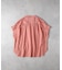 HONEYSUCKLE ROSE(ハニーサックルローズ)【レディース】【すっきり見え】リネン混スキッパーブラウス (お尻が隠れる着丈/体型カバー）