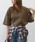 HONEYSUCKLE ROSE(ハニーサックルローズ)【レディース】【見た目は秋、機能は夏】「インレイ」ショートTシャツ(接触冷感/UVカット)