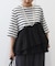 HONEYSUCKLE ROSE(ハニーサックルローズ)【レディース】【華奢見え・接触冷感】裾切り替えデザインTシャツ