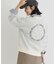 HONEYSUCKLE ROSE(ハニーサックルローズ)【レディース】【スウェット感覚のニット】「やわラク」スウェットライクロゴセーター（洗濯機で洗える）
