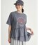 ピグメント加工切替ロゴTシャツ