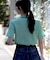 Healthknit(ヘルスニット)【レディース】ボーダーワッフルＴシャツ