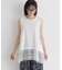 レース切替ノースリーブTシャツ