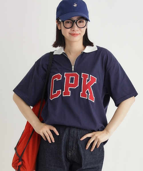 ハーフジップロゴTシャツ｜ライトオンの通販｜&mall（アンドモール