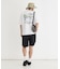 「CAMP7」手書き風バックプリントTシャツ