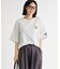 《体型カバー》ネコバッグプリントTシャツ