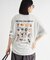 《体型カバー》ネコバッグプリントTシャツ