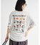 《体型カバー》ネコバッグプリントTシャツ