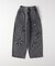 フラワーアップリケカーブデニムパンツ