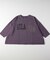 《店舗人気アイテム/体型カバー》ロゴ切替7分袖Tシャツ