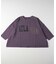 《店舗人気アイテム/体型カバー》ロゴ切替7分袖Tシャツ